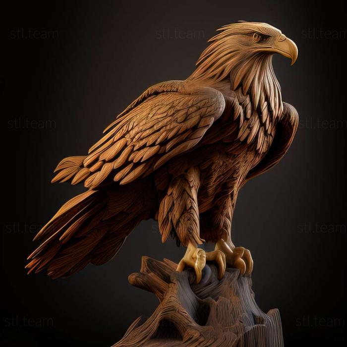 3D model eagle on stand (STL)